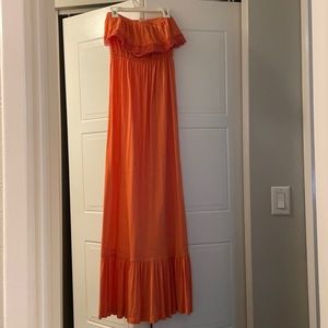 Coral maxi dress